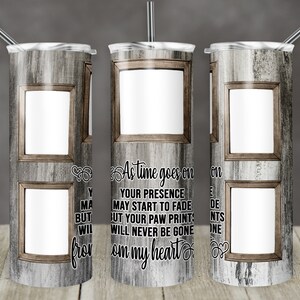 20 oz Skinny Tumbler Memorial 5 Frames For Male Tumbler photos Sublimation Design PNG Instant DIGITAL ONLY rts tumblers Tamara