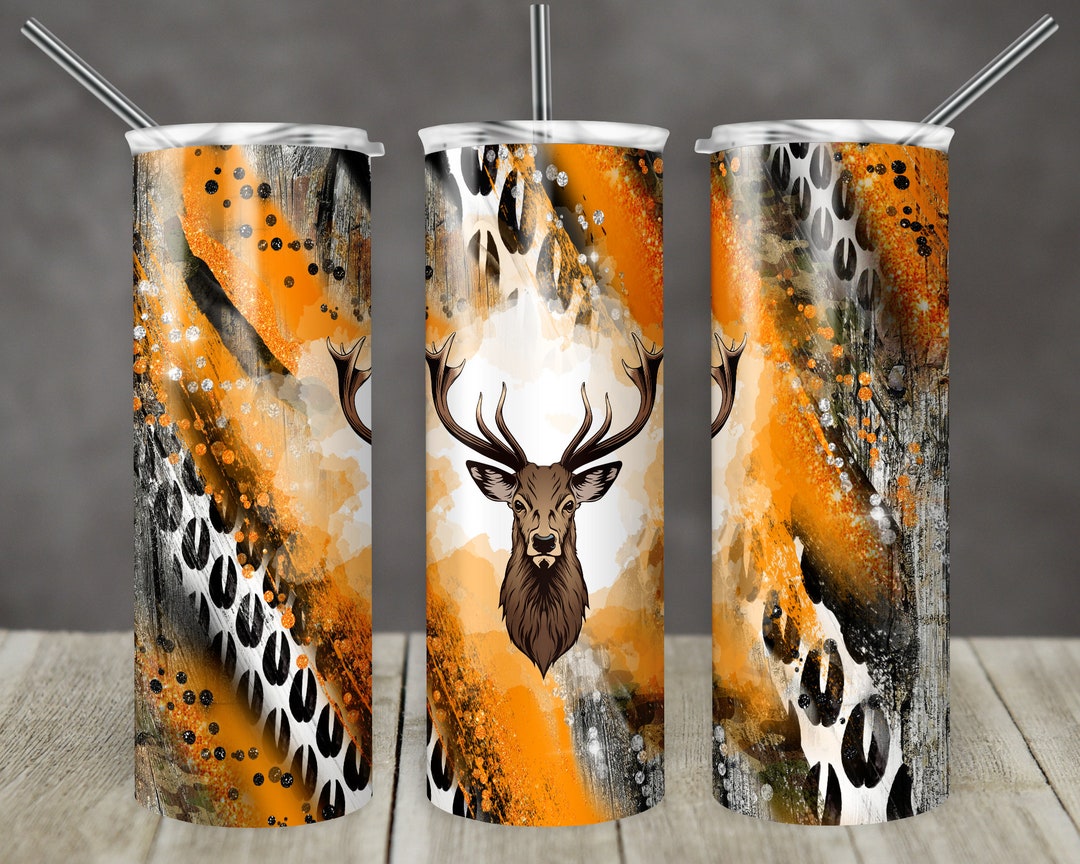 20 Oz Skinny Tumbler Sublimation Template Agate Milky Way Orange Camo ...