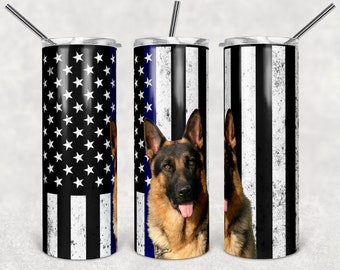 German Shepherd Sticker Police K9 Dog Decal Blue Line USA - Etsy