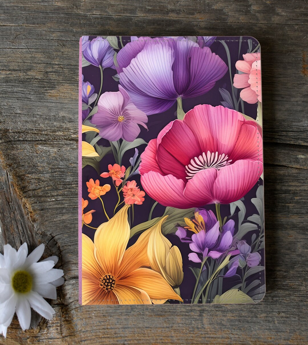 Sublimated Journal Journal Sublimation Design Template 3D Floral Flower Pretty Flower ...