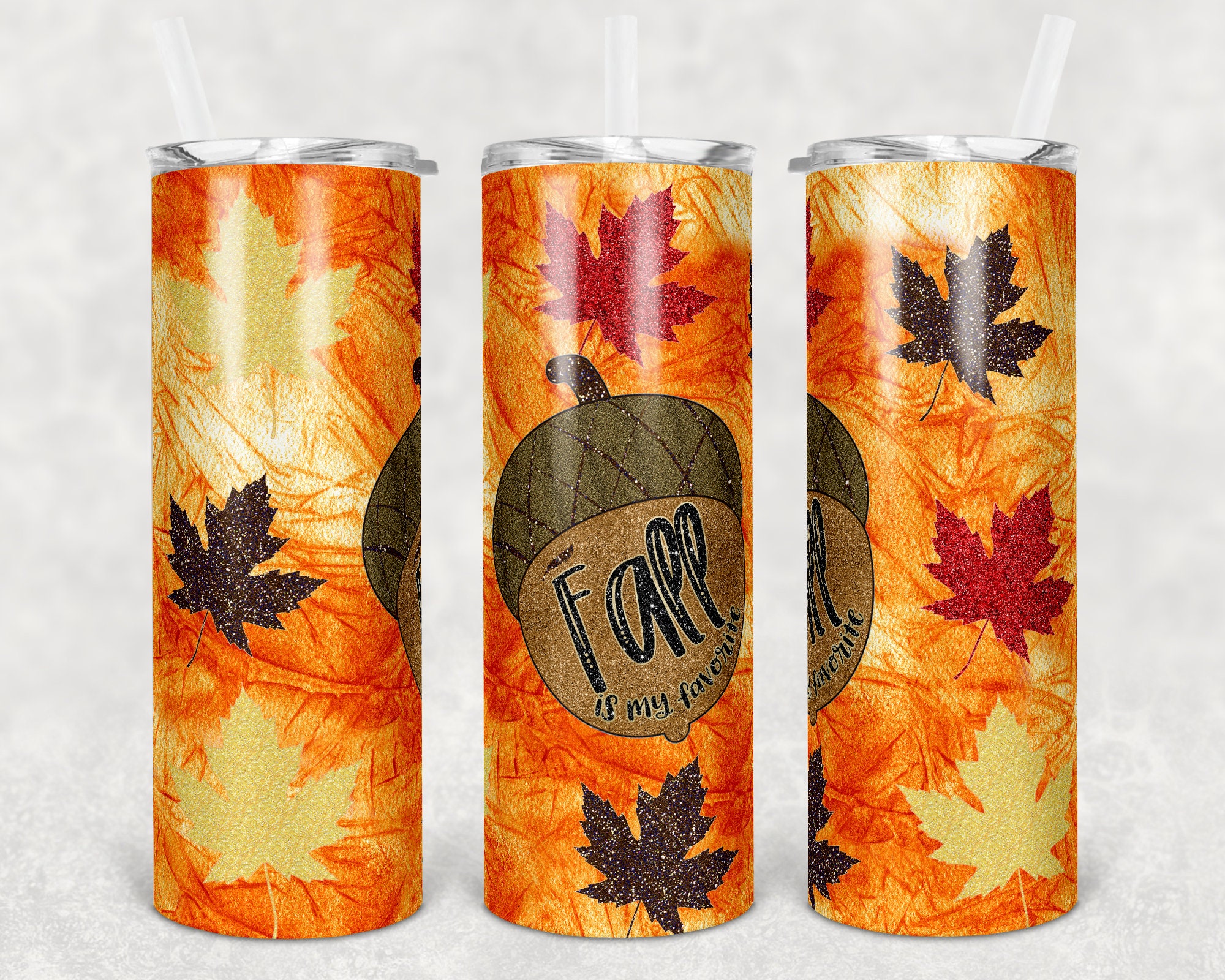 20 Oz Skinny Tumbler Sublimation Design Template Fall is My Favorite ...