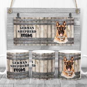 Sublimation Stainless Camp Cup Mug German Shepherd Mom Sublimation Design Dog Mug Dog Dad Digital Download PNG Instant DIGITAL ONLY