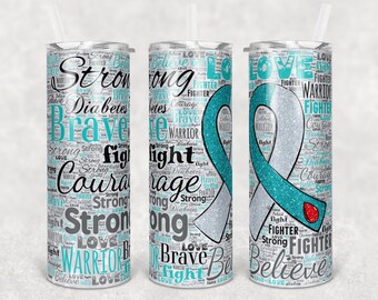 20 oz Skinny Tumbler Sublimation Glitzer Bewusstseinsband Word Art Diabetes Straight and Warped Design Digital Download PNG TumblerS Tamara