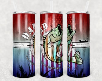 20 Oz Skinny Tumbler Wood Fishing Flag Sublimation Design PNG - Etsy
