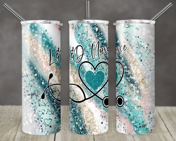 Glitter Stainless Steel Sublimation Skinny Tumbler - 20 oz.