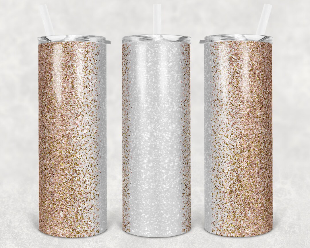 20 Oz Skinny Tumbler Sublimation Design Template Vertical Glitter ...