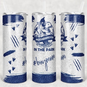20 oz Skinny Motherhood Walk im Park Blue Glitter Sublimation Design Digital Download PNG Instant DIGITAL ONLY rts tumblers Tamara