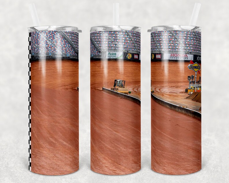 Shell Racing Tumbler 20 Oz Skinny Tumbler Sublimation Design Track Dirt Racing Race Car ...