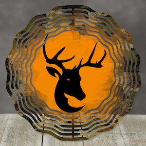 Wind spinner Design to Fit Wind Spinner Blanks Distressed Camo with Hirsch Center to Personalize DIGITAL Datei download PNG Jagdjäger