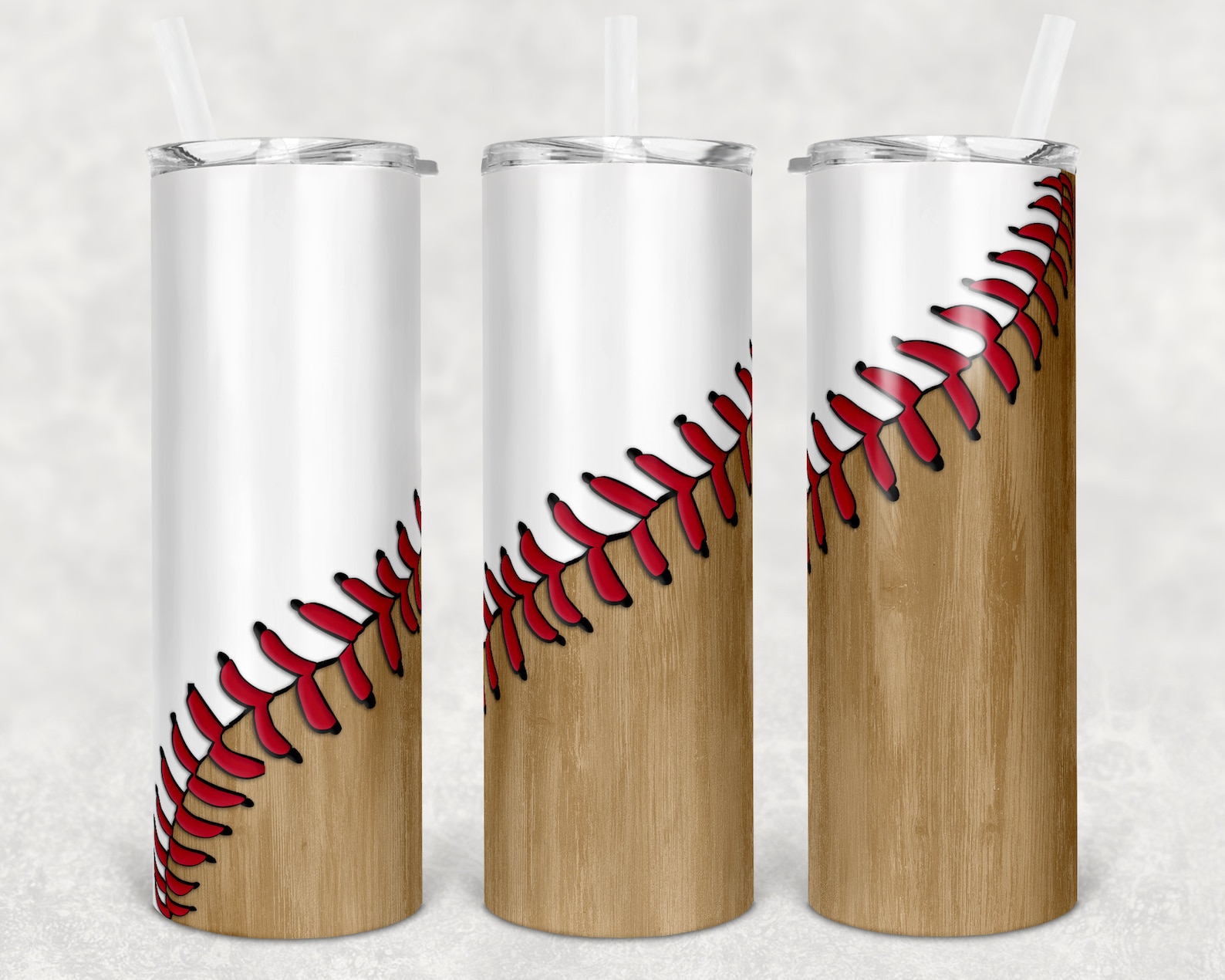 20 oz Skinny Tumbler Baseball Laces Sublimation Design Etsy