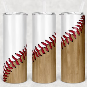 20 oz Skinny Tumbler Baseball Laces Sublimation Design | Etsy