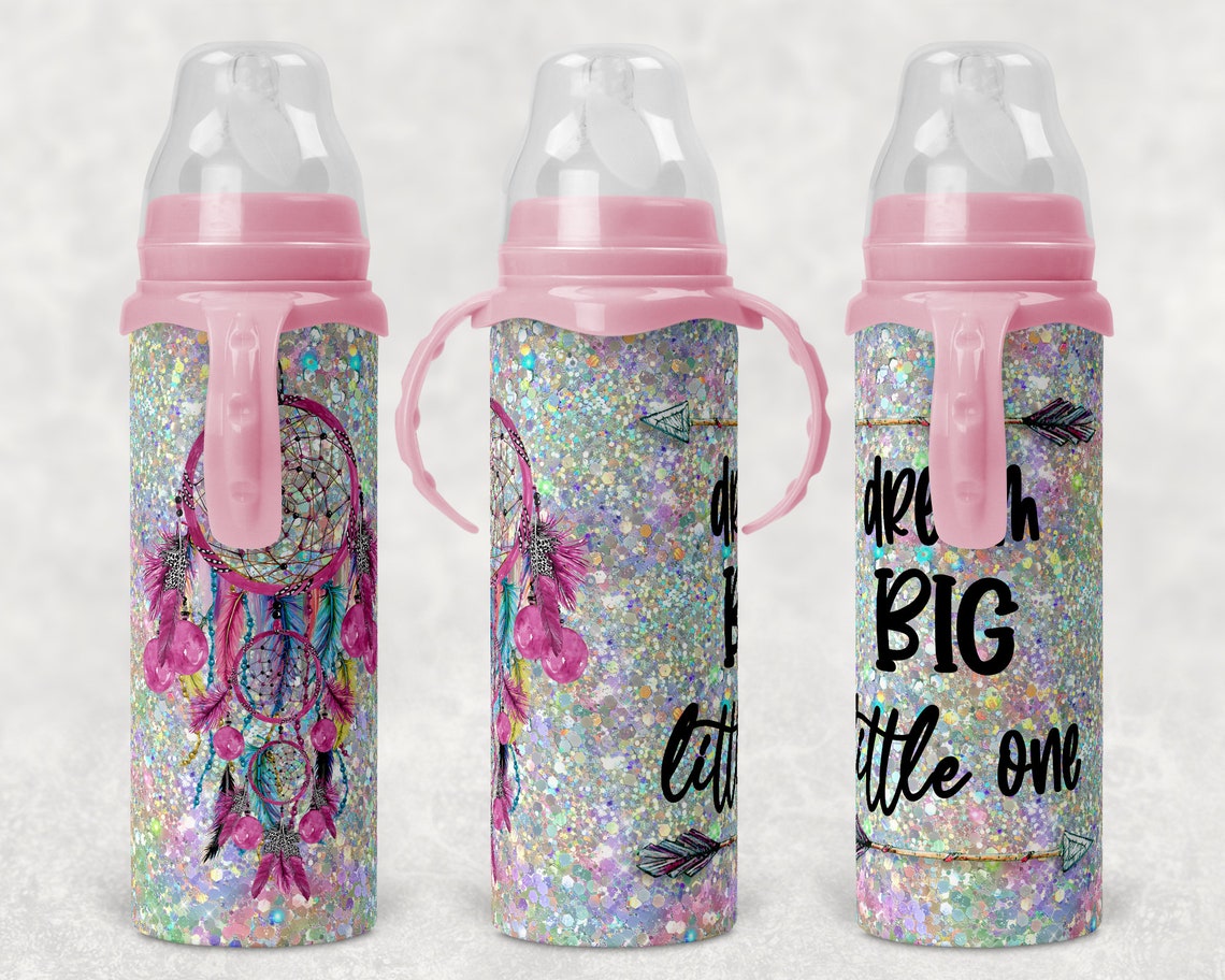 Baby Bottle Sublimation Holographic Dream Catcher Dream Big Etsy
