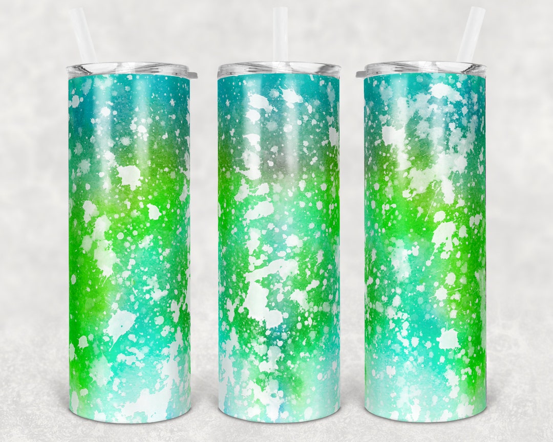 20 Oz Skinny Tumbler Sublimation Design Template Glitter Pink Power ...