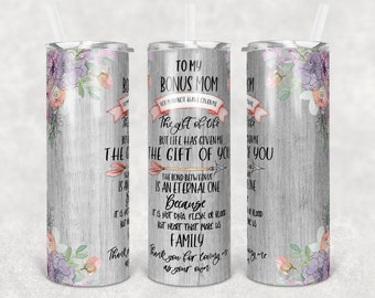 20 oz Skinny Tumbler Bonus Mom Quote Sublimation Design Digital Download Mothers Day PNG Instant DIGITAL ONLY rts tumblers Tamara