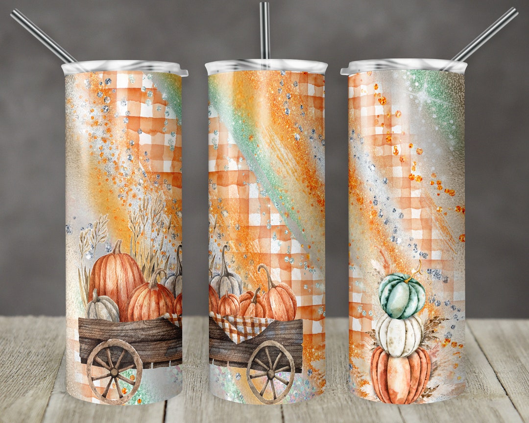 20 Oz Skinny Tumbler Sublimation Design Template Glitter Milky Way ...