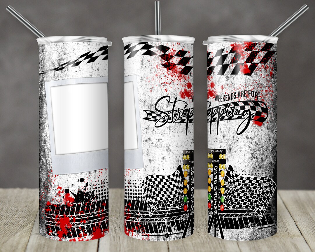 Shell Racing Tumbler 20 Oz Skinny Tumbler Sublimation Design Racing Race Drag Red Photo Spot ...