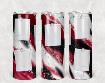 20 oz Skinny Tumbler Rojo Negro Milkyway Glitter Agate 5 Foto Imagen Sublimación Diseño Descarga digital PNG Digital DIGITAL SOLO Tamara