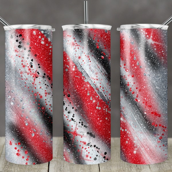 20 oz Skinny Tumbler Sublimation Template Agate Milky Way Red Black White Straight Design Digital Download PNG