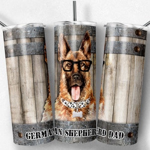 20 Oz Skinny Tumbler Sublimation German Shepherd Dog Dad - Etsy