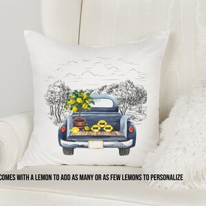 Conception en sublimation pour oreillers, serviettes et plus encore camion vintage Lemon GroveTéléchargement numérique PNG NUMÉRIQUE UNIQUEMENT rv ajouter des citrons à personnaliser
