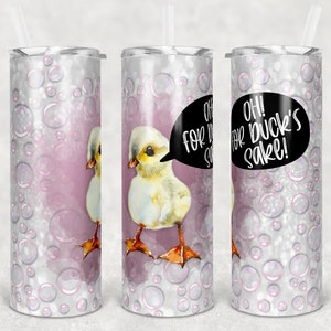 Duck Tumbler With 3D Bubble Topper | For Duck Sakes Tumbler | What The Duck  Tumbler | Duck Cup | Tumbler Topper | Rubber Ducky Tumbler