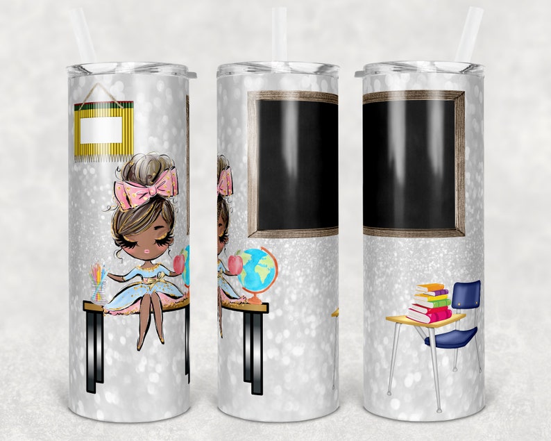 Download Faux Glitter Teacher BUNDLE 20 oz Skinny Tumbler ...