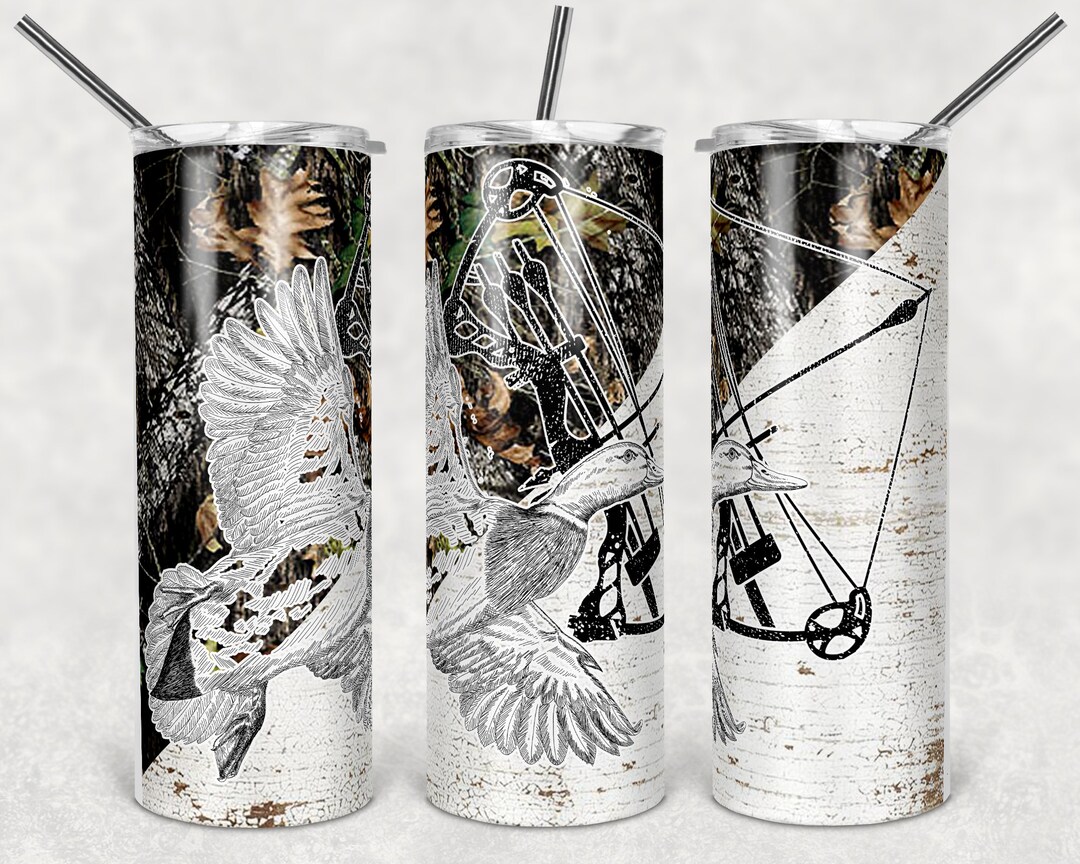 20 Oz Skinny Tumbler Duck Hunting Bow Sublimation Design Digital ...