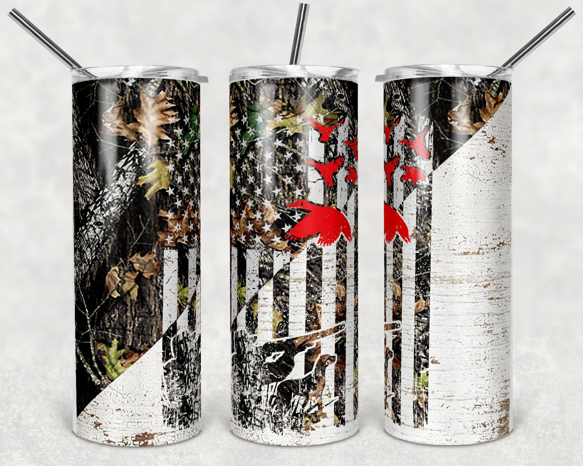 20 Oz Skinny Tumbler Duck Hunting Sublimation Design Digital Download ...