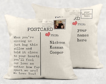 Postcard Miss you Sublimation Design for Pillows with picture Hug this Pillow Digital Download PNG DIGITAL ONLY rts tumblers Tamara