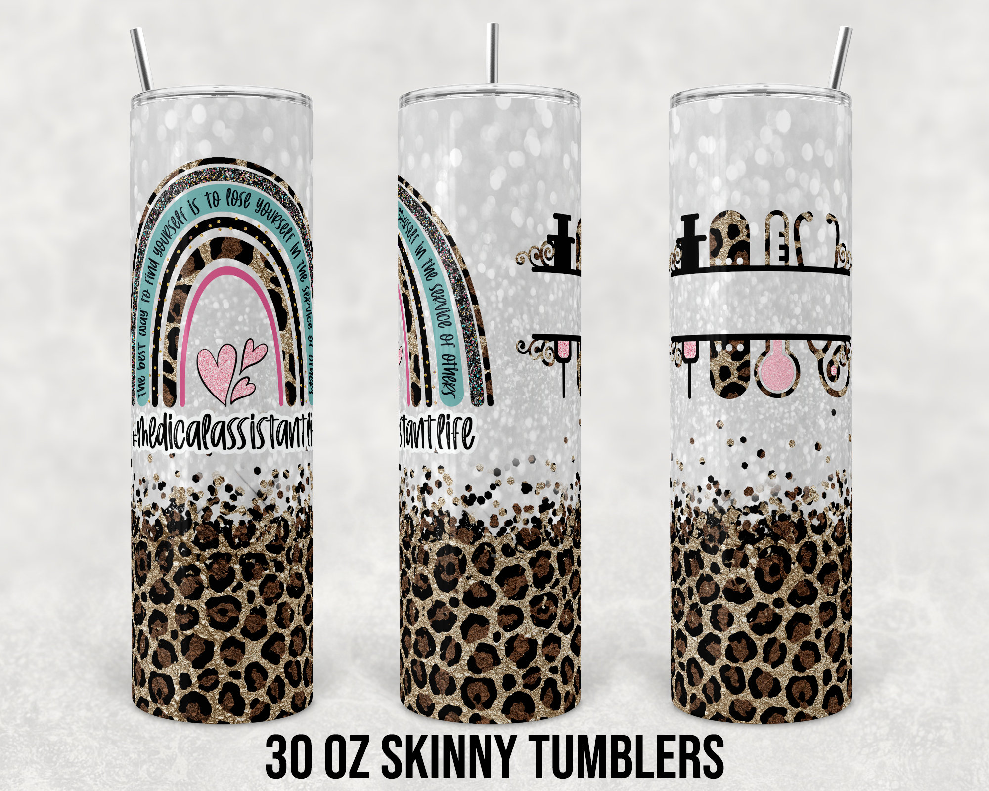 Glitter Design Tapered Digital Download | 20oz 30oz Skinny Straight Digital Tumbler Templates