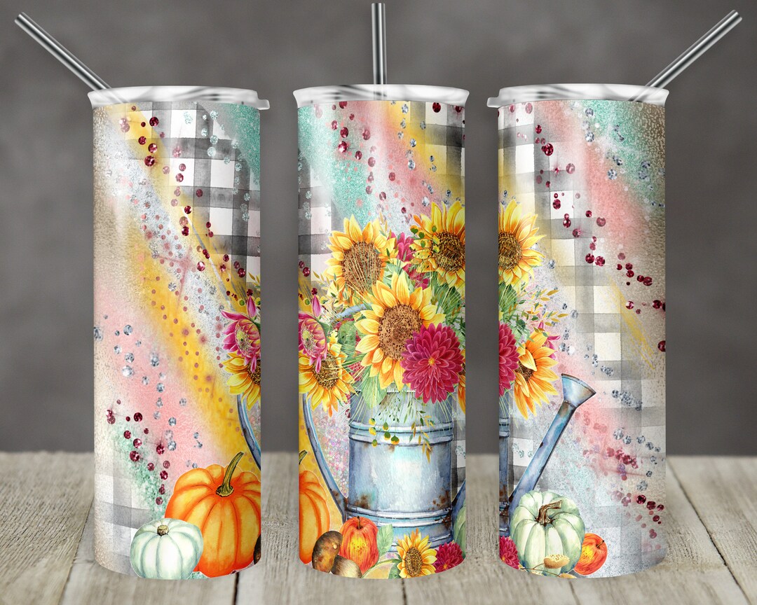 20 Oz Skinny Tumbler Sublimation Design Template Glitter Milky Way ...
