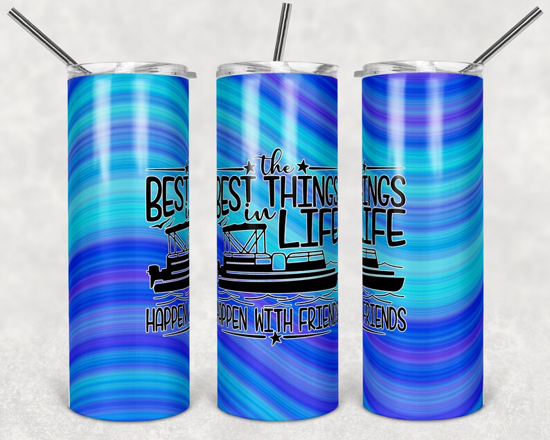 Download 20 oz Skinny Tumbler Sublimation Design Template Best Life ...