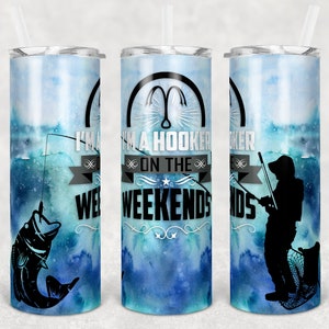 20 oz Skinny Tumbler Bass Fishing Weekend Male Hooker Sublimation Design Digital Download PNG Instant DIGITAL ONLY rts tumblers Tamara