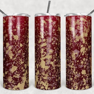 20 oz Skinny Tumbler Sublimation Design Template Maroon Tan Power Wash Add School Logo Straight Warped Design Digital Download PNG