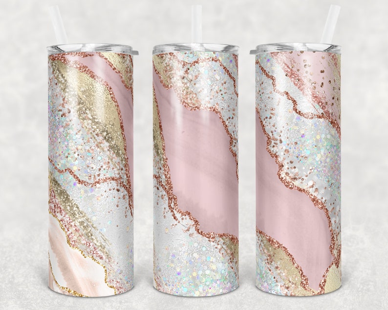 Download 20 oz Skinny Tumbler Sublimation Template Agate Milky Way ...