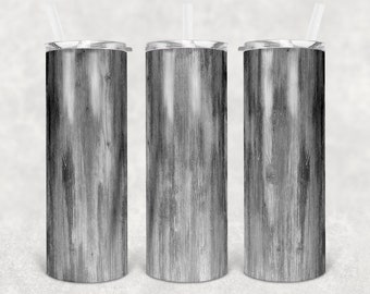 20 oz Skinny Tumbler Sublimation Design Template SEAMLESS Holz maserung grau Straight and Warped Design Digital Download PNG Tumblers Tamara