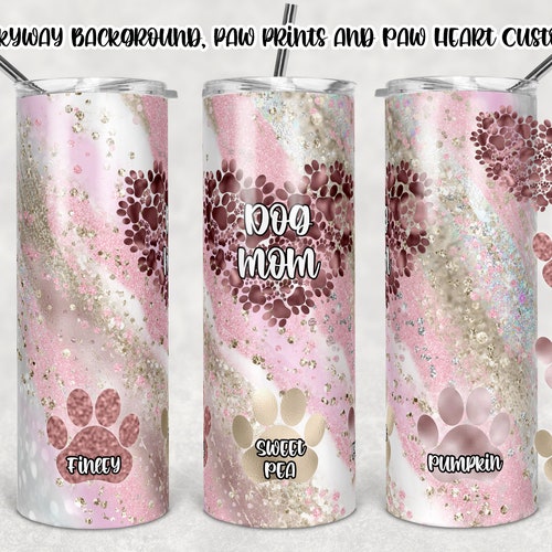 20 Oz Skinny Tumbler Sublimation Template Agate Milky Way Paw - Etsy