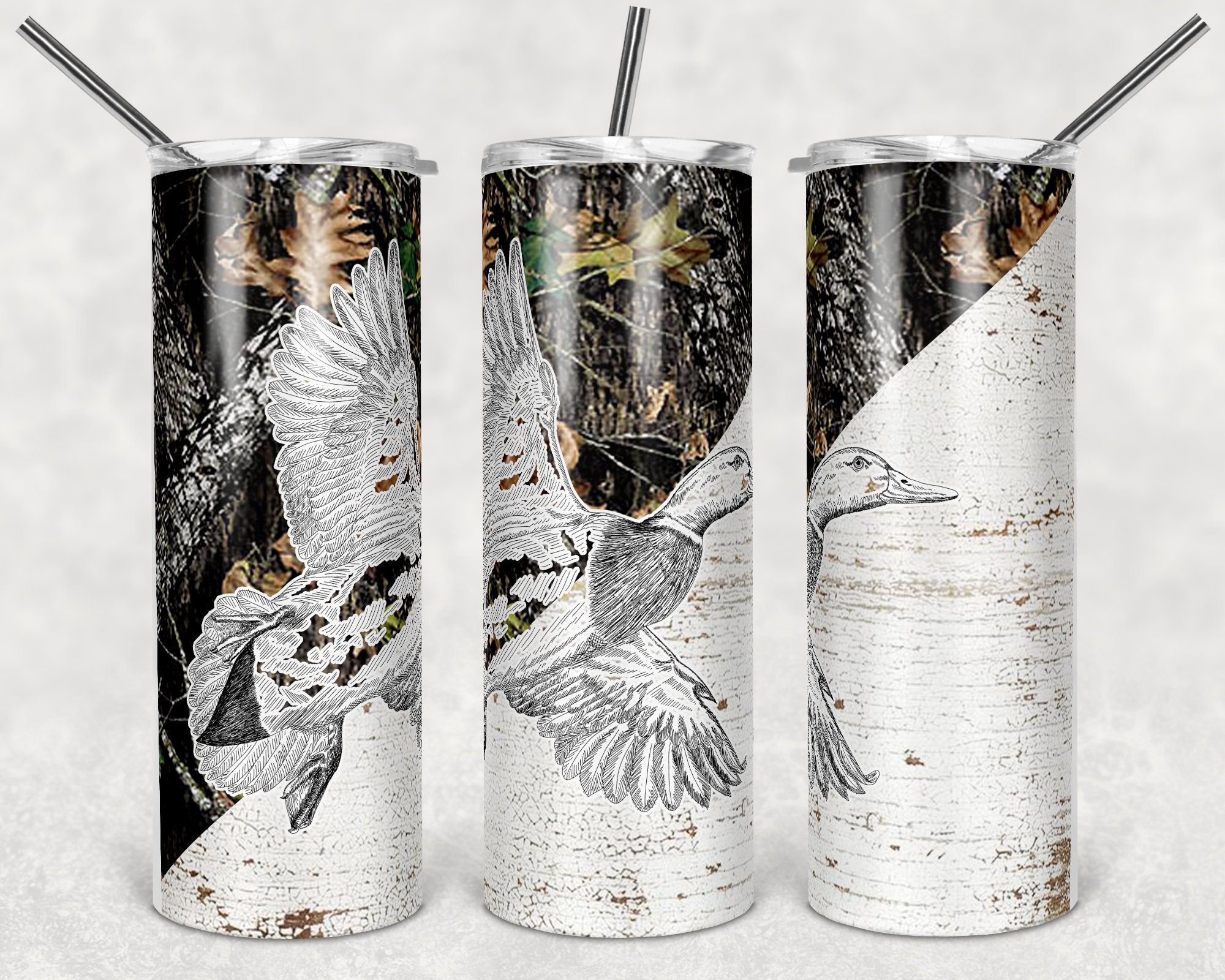 20 Oz Skinny Tumbler Duck Hunting Sublimation Design Digital Download ...