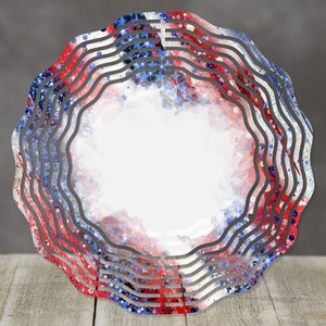 Wind Spinner Design to Fit Wind Spinner Blanks Patriotic USA 4th of July Blank Center to Personalize DIGITAL file download PNG
