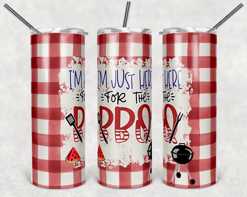 Download 20 oz Skinny Tumbler Sublimation Design Template BBQ ...