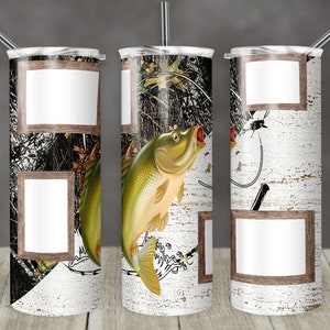 20 oz Skinny Tumbler Carp Fishing Four Photo Frames Sublimation Design  Digital Download PNG Instant DIGITAL ONLY rts tumblers Tamara