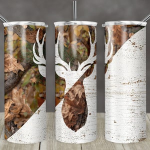20 oz Skinny Tumbler Camp Deer Camo and Wood Sublimation Design  Digital Download PNG Instant DIGITAL ONLY rts tumblers Tamara