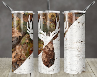 20 oz Skinny Tumbler Camp Deer Camo and Wood Sublimation Design  Digital Download PNG Instant DIGITAL ONLY rts tumblers Tamara
