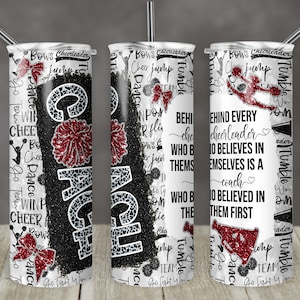 20 oz Skinny Tumbler Cheer Coach Glitter Leopard Maroon Silver Sublimation Design quote Digital Download PNG Instant DIGITAL ONLY tumblers