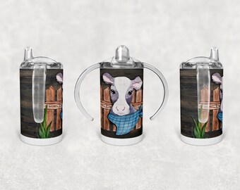 Straight Sippy Cup Sublimation Boy Cow Cute Farm Design  Design Digital Download PNG Inst DIGITAL Only rts tumblers Tamara