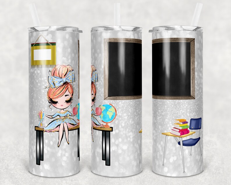 Download Faux Glitter Teacher BUNDLE 20 oz Skinny Tumbler ...