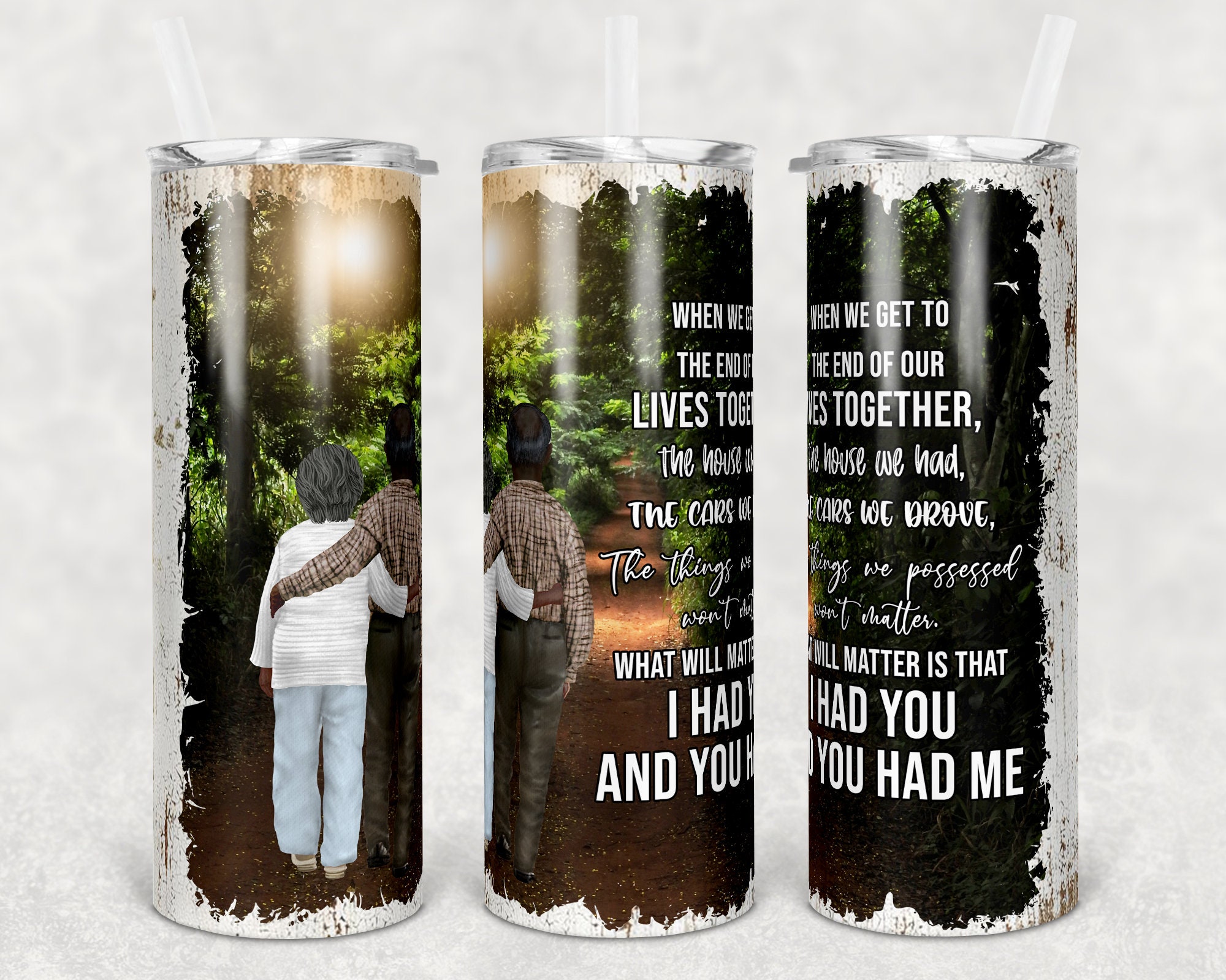 20 oz Skinny Tumbler Wood Rustic Sublimation Design Elderly Couple Quote I had you you had me Digital Download PNG Instant DIGITAL ONLY