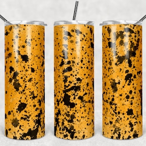 20 oz Skinny Tumbler Sublimation Design Template Gold Black Power Wash Add School Logo Straight Warped Design Digital Download PNG