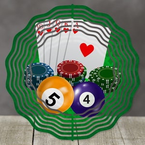 Wind Spinner Casino Playing Cards Poker Hand Personalize DIGITAL descarga de archivos PNG