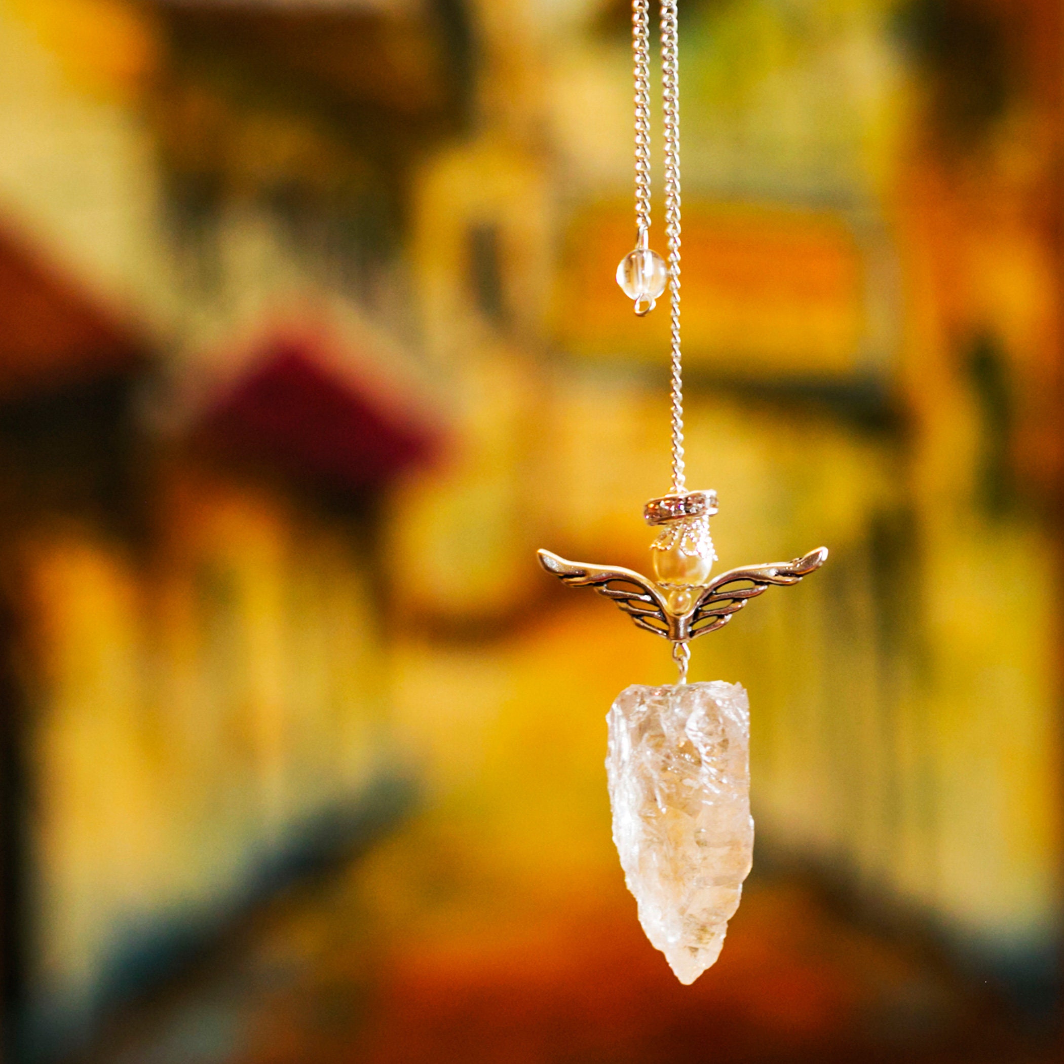 Crystal Pendulum. Angel Pendulum Physics. Quartz Raw. Etsy